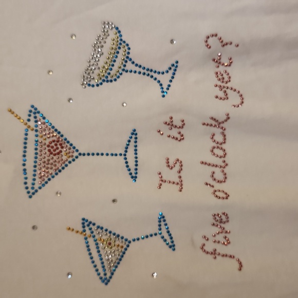 Ladies white xlg short sleeve tshirt Is it five o'clock yet? - Picture 2 of 4